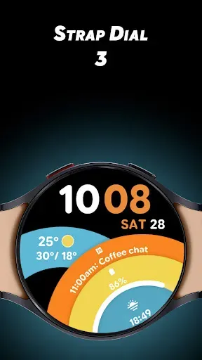 Скриншот 1 — Strap Dial 3 - Watch face
