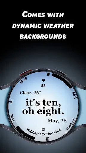 Скриншот 2 — Text Weather - Watch face