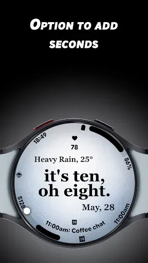 Скриншот 3 — Text Weather - Watch face