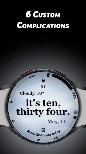 Скриншот 4 — Text Weather - Watch face