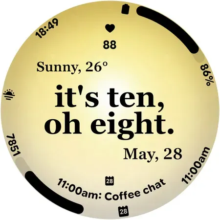 Скриншот 6 — Text Weather - Watch face