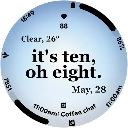 Скриншот 7 — Text Weather - Watch face