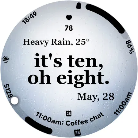 Скриншот 8 — Text Weather - Watch face