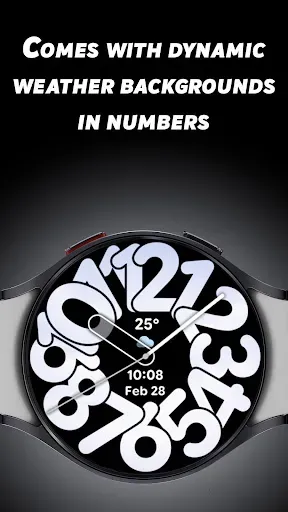 Скриншот 2 — Weather Nums - Watch face