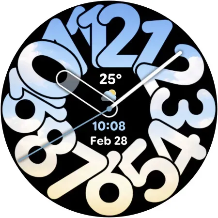 Скриншот 8 — Weather Nums - Watch face