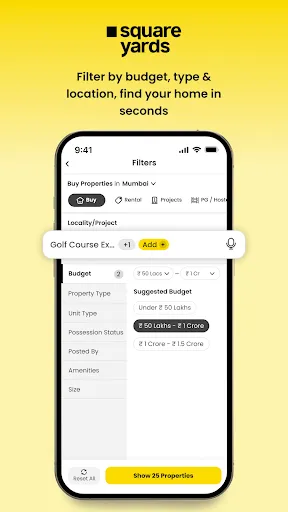 Скриншот 1 — Square Yards-Buy, Rent, Invest