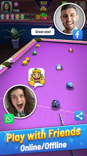 Скриншот 3 — 8 Ball Shoot It All - 8 Pool
