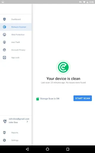 Скриншот 1 — VIPRE Android Security