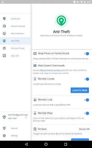 Скриншот 2 — VIPRE Android Security