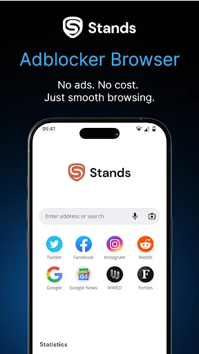 Скриншот 1 — Ad blocker browser for Android