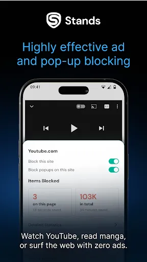 Скриншот 2 — Ad blocker browser for Android