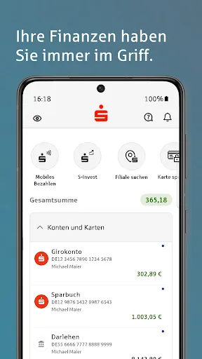 Скриншот 1 — Sparkasse Ihre mobile Filiale