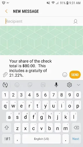 Скриншот 5 — Restaurant Tip Split Calc Pro