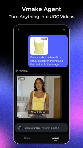 Скриншот 1 — Vmake: UGC Video Editor