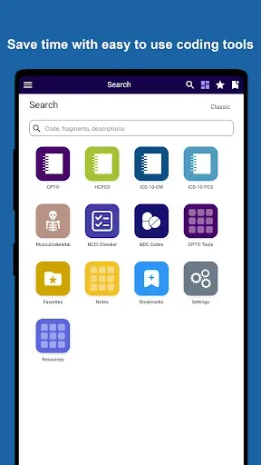 Скриншот 1 — iCoder CPT RVU ICD10 HCPCS NDC