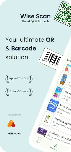 Скриншот 1 — Wise Scan: The AI QR & Barcode