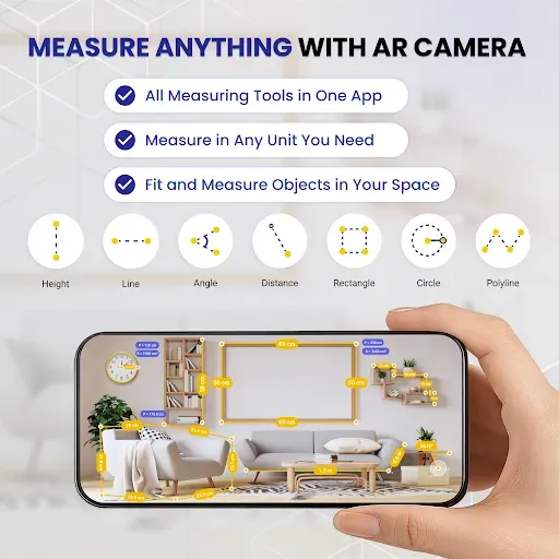 Скриншот 1 — AR Ruler: Tape Measure Tools