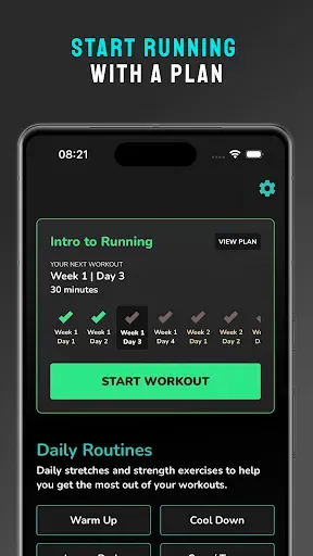 Скриншот 1 — Start Running: Treadmill Coach