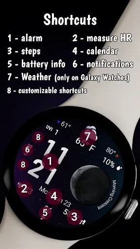 Скриншот 5 — Moon & Weather watchface