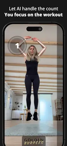 Скриншот 1 — GOLDEN Burpees Tracker