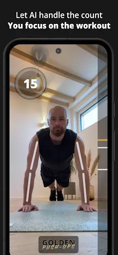 Скриншот 1 — GOLDEN Push-Ups Pushup Tracker