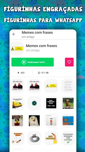 Скриншот 5 — Figurinhas de memes WASticker