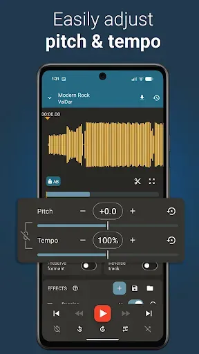Скриншот 1 — Up Tempo: Pitch, Speed Changer