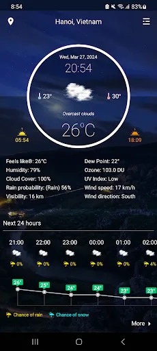 Скриншот 1 — Weather Real-time Forecast