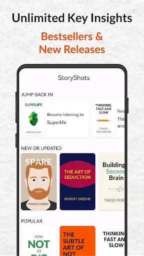 Скриншот 1 — StoryShots: Book Summaries