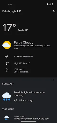 Скриншот 1 — Weather + Forecast