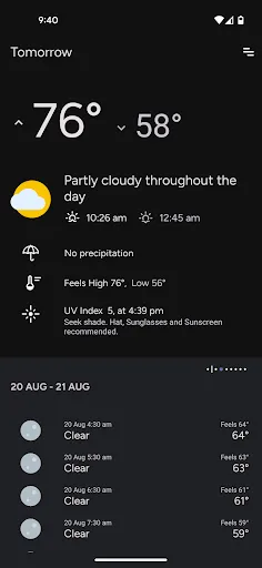 Скриншот 2 — Weather + Forecast