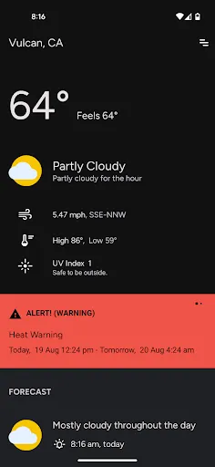 Скриншот 3 — Weather + Forecast
