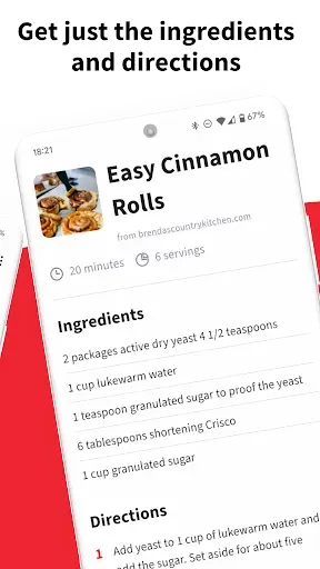 Скриншот 2 — Just the Recipe: Recipe Keeper