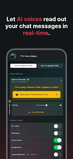 Скриншот 1 — TikFinity Mobile - Alerts&TTS