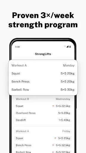 Скриншот 1 — Stronglifts 5x5 Workout