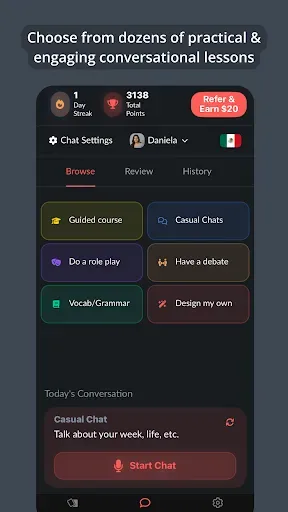 Скриншот 3 — Langua: AI language learning