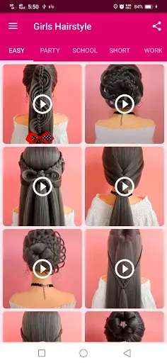 Скриншот 1 — Girls Hairstyle Step By Step