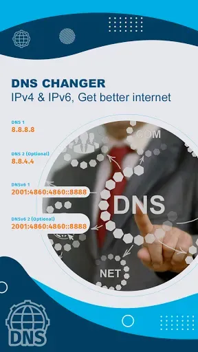 Скриншот 1 — DNS Changer, IPv4 & IPv6