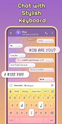 Скриншот 3 — Stylish Keyboard-Fonts & Emoji