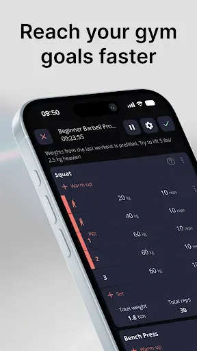 Скриншот 1 — StrengthLog – Workout Tracker
