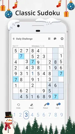 Скриншот 1 — Sudoku Puzzles: Fun Math Game