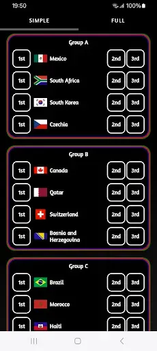 Скриншот 1 — World Cup 2026 Simulator