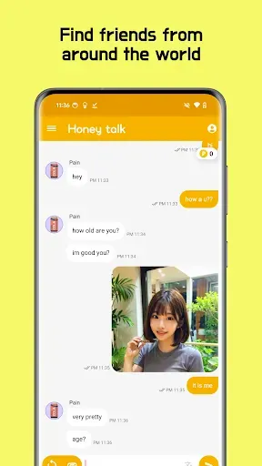 Скриншот 1 — Honey Talk - Random Chat