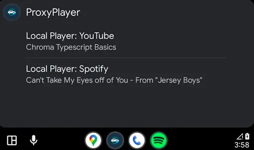 Скриншот 1 — Android Auto Proxy Player