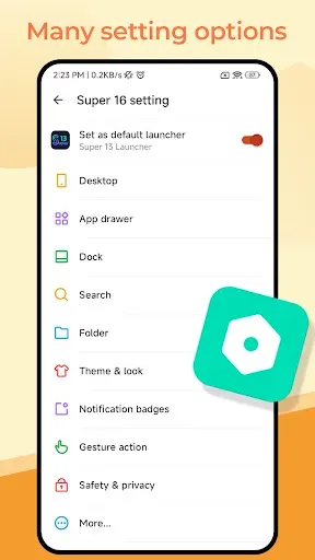 Скриншот 8 — Super16 Launcher for Android16