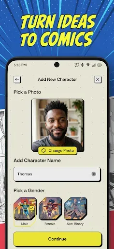 Скриншот 2 — Comics AI: Comic & Manga Maker