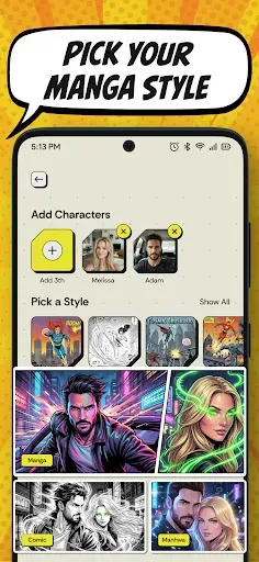 Скриншот 3 — Comics AI: Comic & Manga Maker