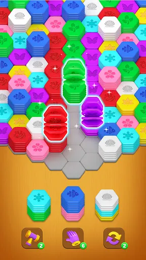 Скриншот 3 — Hexa Up! - Sort and Merge