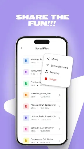 Скриншот 5 — Reverse Play: Audio Recorder
