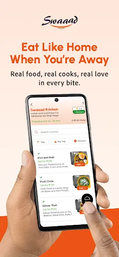 Скриншот 2 — Swaaad-Homemade Food Delivery
